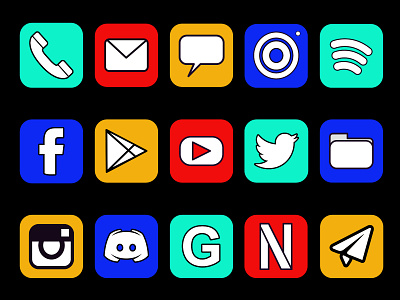 Retro To Go Android Icons android app icons vector