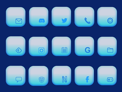 Glassmorph Icons dribbble