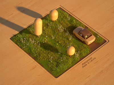 Midsummer/Car 3d animation design illustration motion graphics