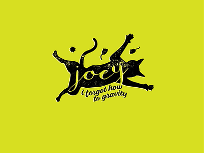 Smokey Joe Logo black cat brand gravity grunge kitty logo script silhouette