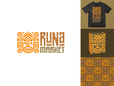 Runa Market Brand brand character ecuador incan logo playful retail tribal