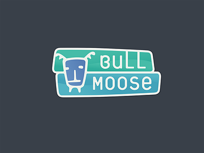 Bull Moose Logo abstract blues branding friendly logo moose rounded