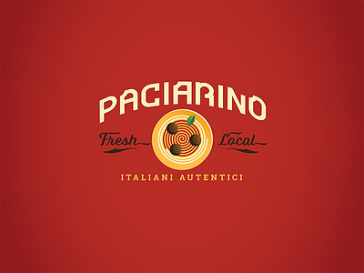 Paciarino Logo animated brand dining gif italian logo motion pasta red restaurant retro vintage