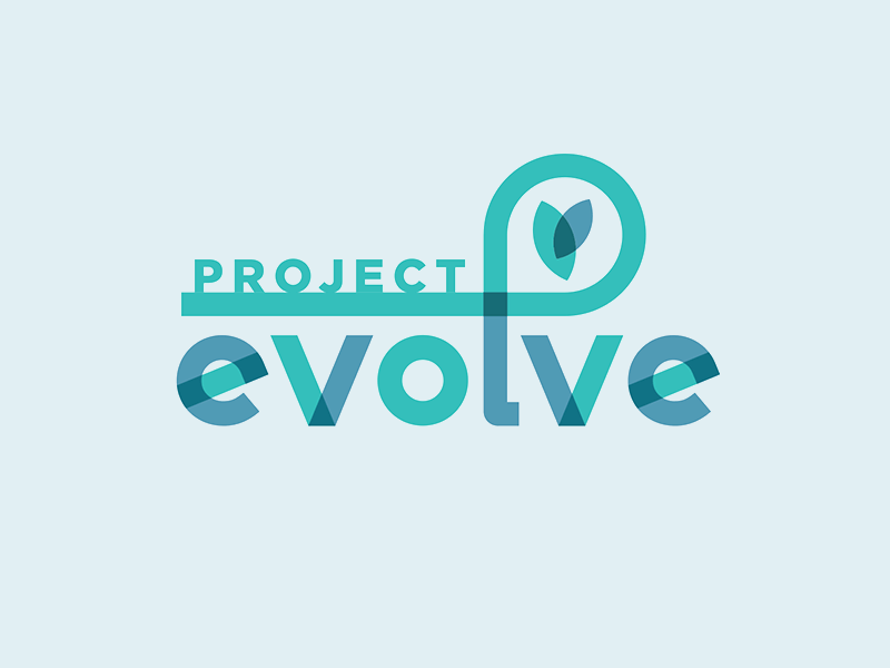 Project Evolve Logo animated blue brand empowerment enrichment gif growth logo motion