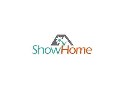 ShowHome | Home Staging brand flower home house logo roof staging