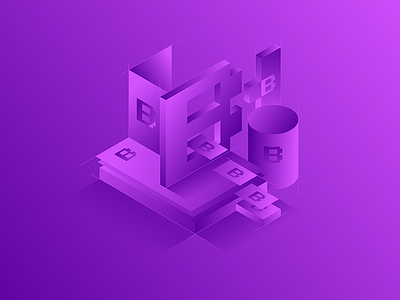 Branding Background bold branding isometric monochromatic paper purple