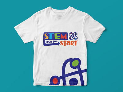 STEM from the START t-shirt atom brand kids logo science t shirt technology