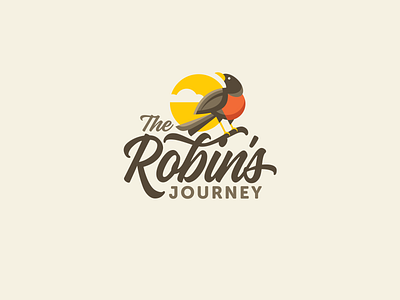 The Robin’s Journey Logo Designs bird brand health hope logo robin sun transformation wellness