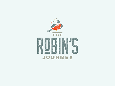 The Robin's Journey Logo bird brand health hope logo robin sun transformation wellness
