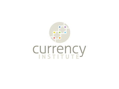 Currency Institute Logo brand chakras collaboration connections continents dna finanacial logo seven teamwork workspace