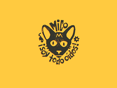 Mico el mono brand cat ears grunge kitty logo monkey mouse spanish
