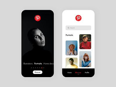 Pinterest app redesign concept