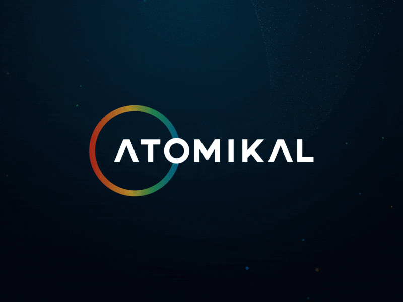 Atomikal - logo type concept animation branding design illustration logo motion motion design motion graphic typography ui