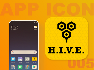 H.I.V.E. app icon dailyui dc h.i.v.e logo ui ux