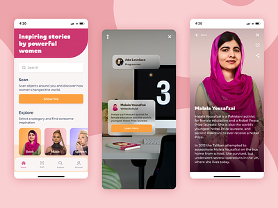 The Women Around - AR App Design app ar design digital empowerment mobile ui ux womens day