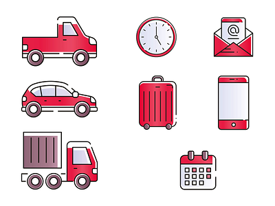 Wuestenrot - illustration icons