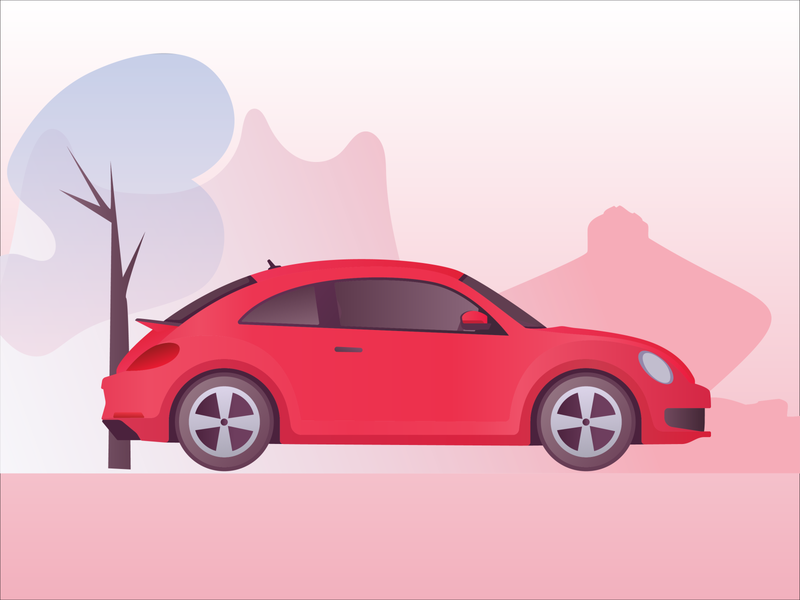 Simple car illustration graphic design illustrations