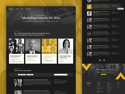 Executives Club of Chicago - Events landing page by Brian Lueck for Orbit  Media Studios on Dribbble