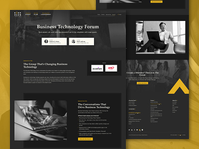 Executives Club of Chicago - Business Technology Forum page architecture arrow black business cards chevron chicago dark detail device elegant gold grayscale people sophisticated tech technology texture