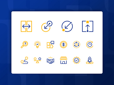 Marmon Holdings, Inc. - Icons blue branding clean conceptual custom design geometric gold icon iconography icons industry professional simple sophisticated strong vector website