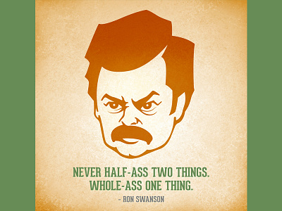 Ron Swanson Illustration