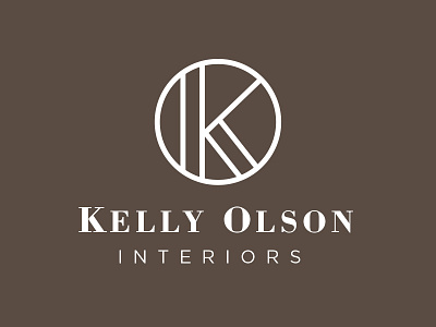 Concept logo for Kelly Olson Interiors interior design interiors logo logotype mark sans serif serif simple structure