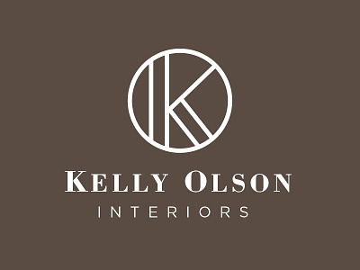 Concept logo for Kelly Olson Interiors by Brian Lueck on Dribbble