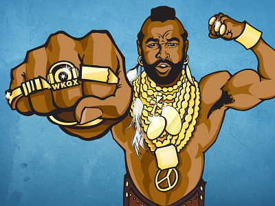 Mr. T Illustration 101wkqx caricature chicago face gold illustration jewelry mr. t muscle radio strong