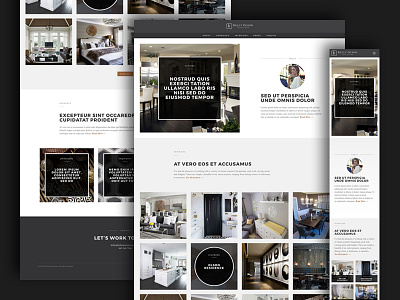 Homepage layout for Kelly Olson Interiors' website