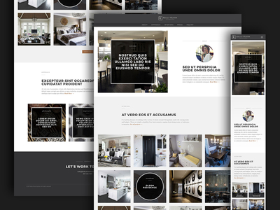 Homepage layout for Kelly Olson Interiors' website clean homepage interiors layout responsive simple ui ux web website