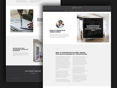 Layout for the About page on Kelly Olson Interiors' website clean css design flexbox interior interiors layout simple ui ux web website