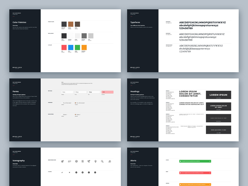 UI Style Guide by Brian Lueck on Dribbble
