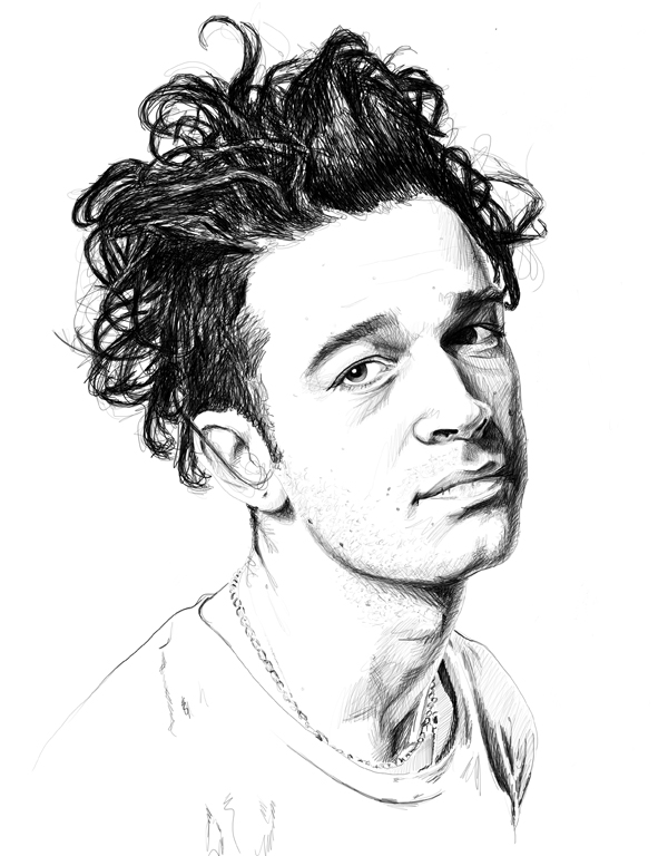 Matty Healy Portrait by Brian Lueck on Dribbble