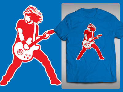 Foo Fighters @ Wrigley Field 2018 Tshirt (Concept) blue chicago concert cubs dave grohl foo fighters guitar music red rock tshirt wrigley