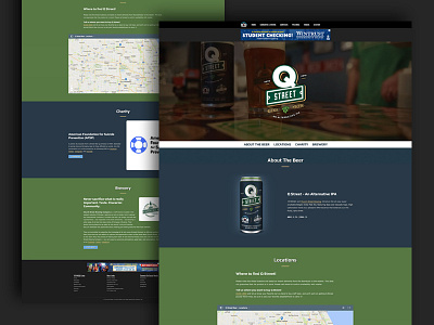 Q Street Beer - Website (on desktop)