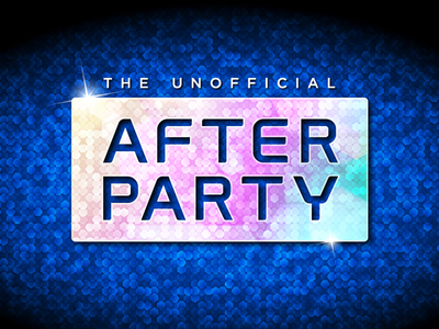 The Unofficial After Party - Identity blue identity logo logotype music night club party shimmer sparkle texture typography
