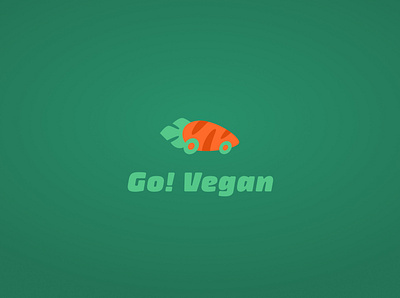 Go! Vegan — Vegetarian food delivery. branding comic design flat icon illustration illustrator logo minimal vector