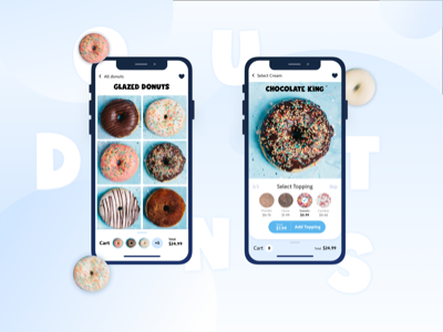 Mobile app concept app cooking design donuts ios recipes ui ux