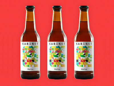 Illustration for Kabinet Brewery beer beer label craft beer floral illustration mosaic pattern