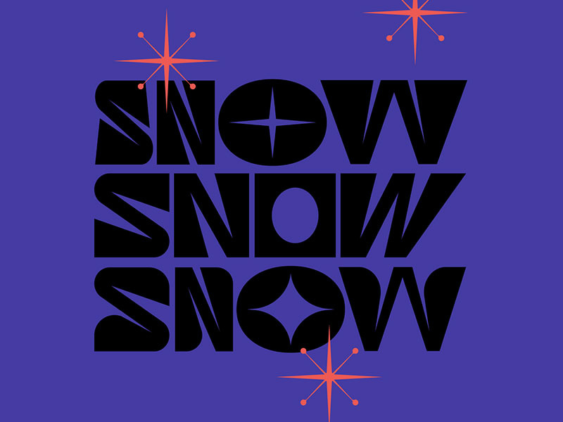 Snow - Type Experiment snow flake slowflake weird letters experiment typography type snow