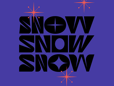 Snow - Type Experiment experiment slowflake snow snow flake type typography weird letters