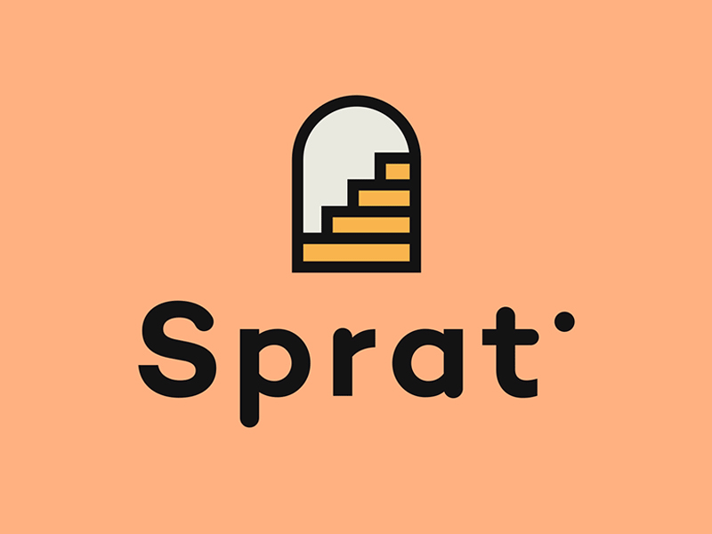 Logo for Sprat Bar 2d branding floor logo logotype sprat stairs symbol visual identity