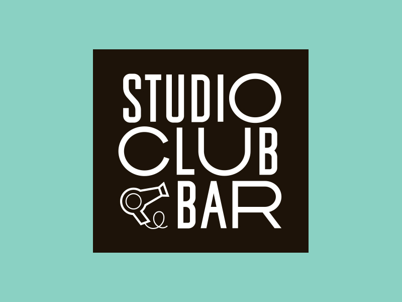 Logo for StudioClub&Bar bar bar branding bar logo club croatia hair salon hairdresser studio visual identity zagreb