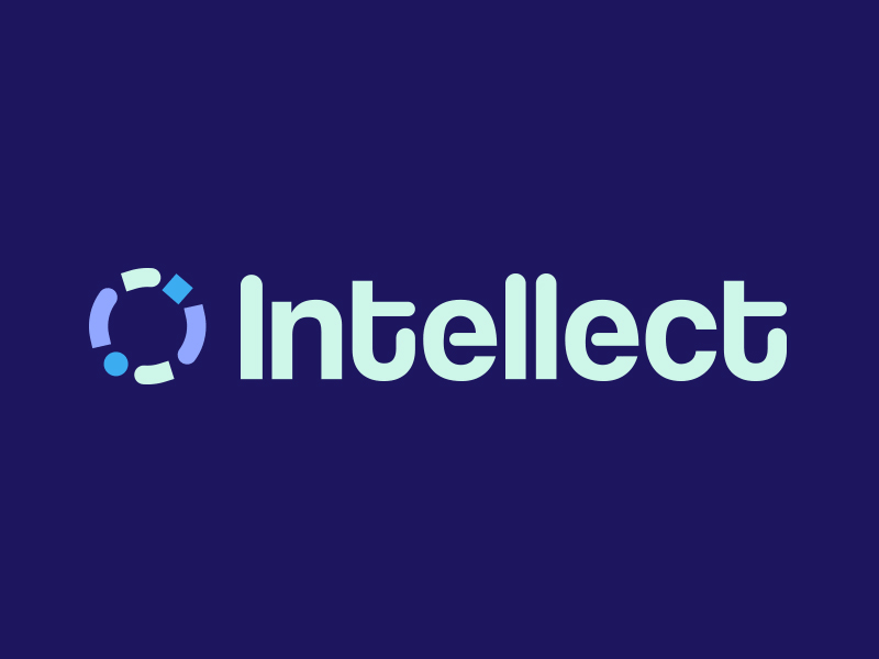 Logo proposal for Intellect app 2d app app branding app design flat flat 2d geometric geomtry logo logo design symbol type typography ui