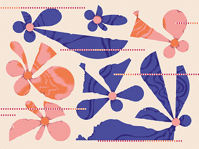 Illustration for Slowdown Art Competition 2d blanket collage flat flowers illustration pattern plants psychedelia rug