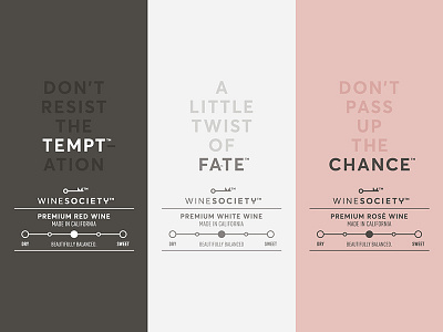 WineSociety Can Reverse Design alcohol can gray infographic pink rose tone on tone typography wine