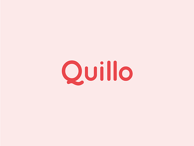 Quillo Wordmark app brand logo logomark mobile website wordmark