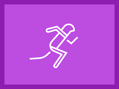 Run Icon flat icon pictogram purple run runnin sports