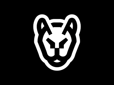 Cougar Icon Head 2d animal cougar design flat icon icons logo puma