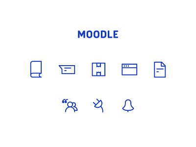 Moodle redesign concept - Some icons